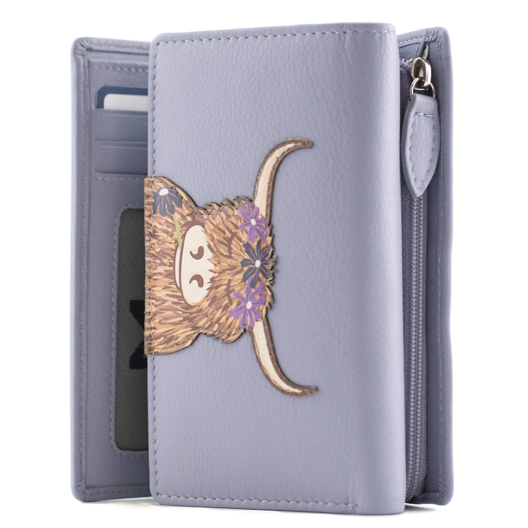 Bella With Flowers Tri-Fold Purse | Lilac