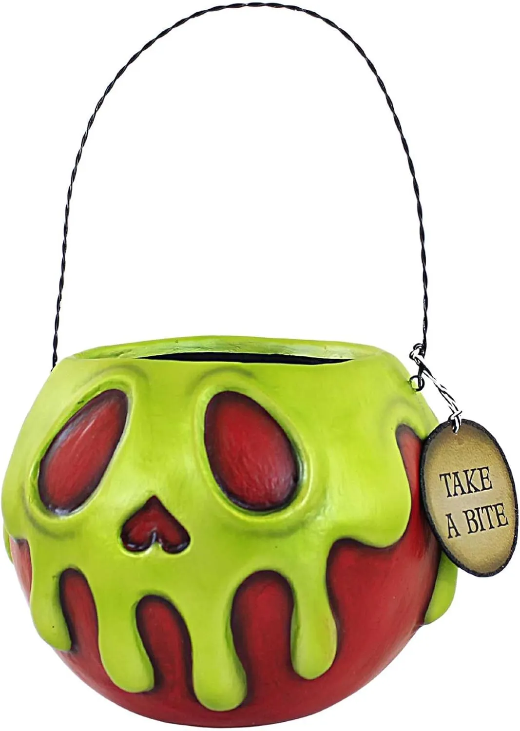 Bethany Lowe Large Red Apple With Green Poison Bucket