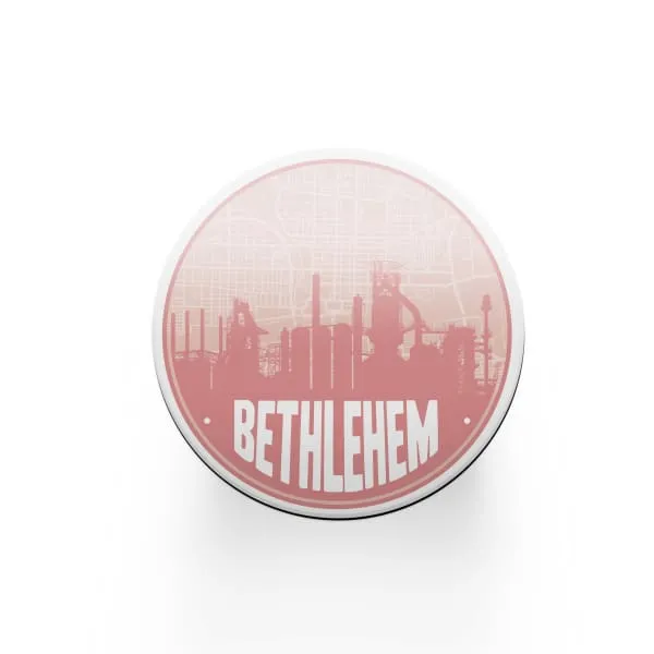 Bethlehem steel stacks and city map design | in multiple colors