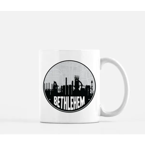 Bethlehem steel stacks and city map design | in multiple colors