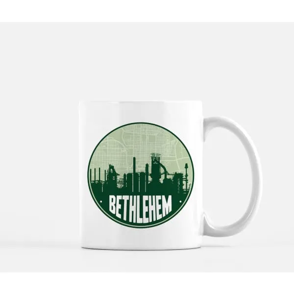 Bethlehem steel stacks and city map design | in multiple colors