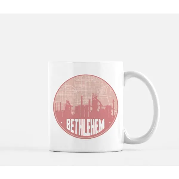 Bethlehem steel stacks and city map design | in multiple colors