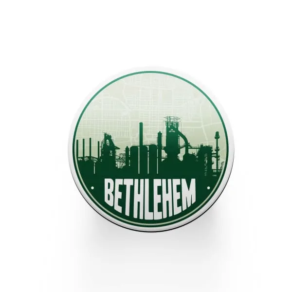 Bethlehem steel stacks and city map design | in multiple colors