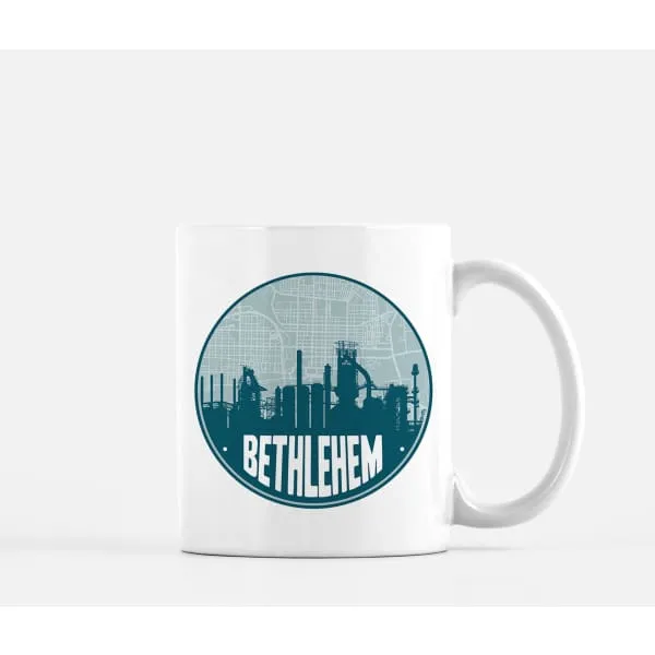 Bethlehem steel stacks and city map design | in multiple colors