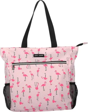 Betsey Johnson 15.6 Inch Zipper Beach Tote Bag Lightweight Large Durable Polyester with Mesh Side Pockets for Gym Work