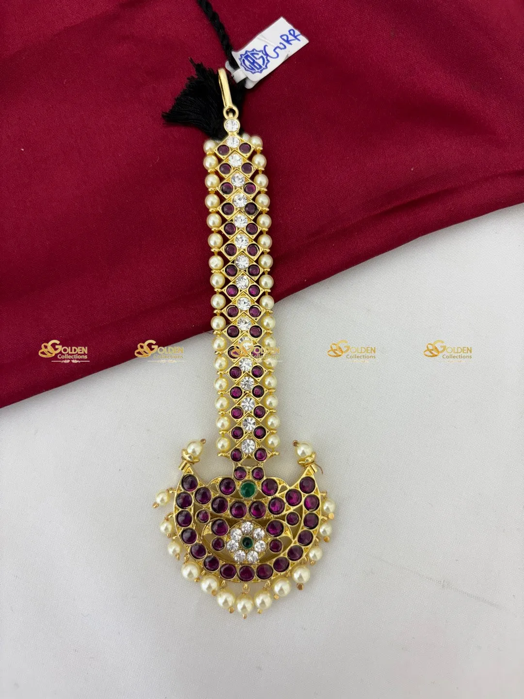 Bharatanatyam Kemp Maang Tikka | Temple Dance Jewelry