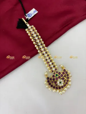 Bharatanatyam Kemp Maang Tikka | Temple Dance Jewelry