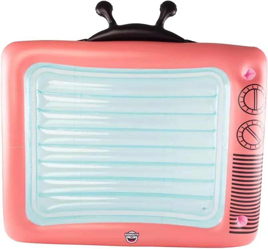 BigMouth Inc. Giant Retro Pool Float, Blow Up Pool Raft, Over 6 Feet Long, Durable Inflatable Summer Party Water Toy - Retro TV