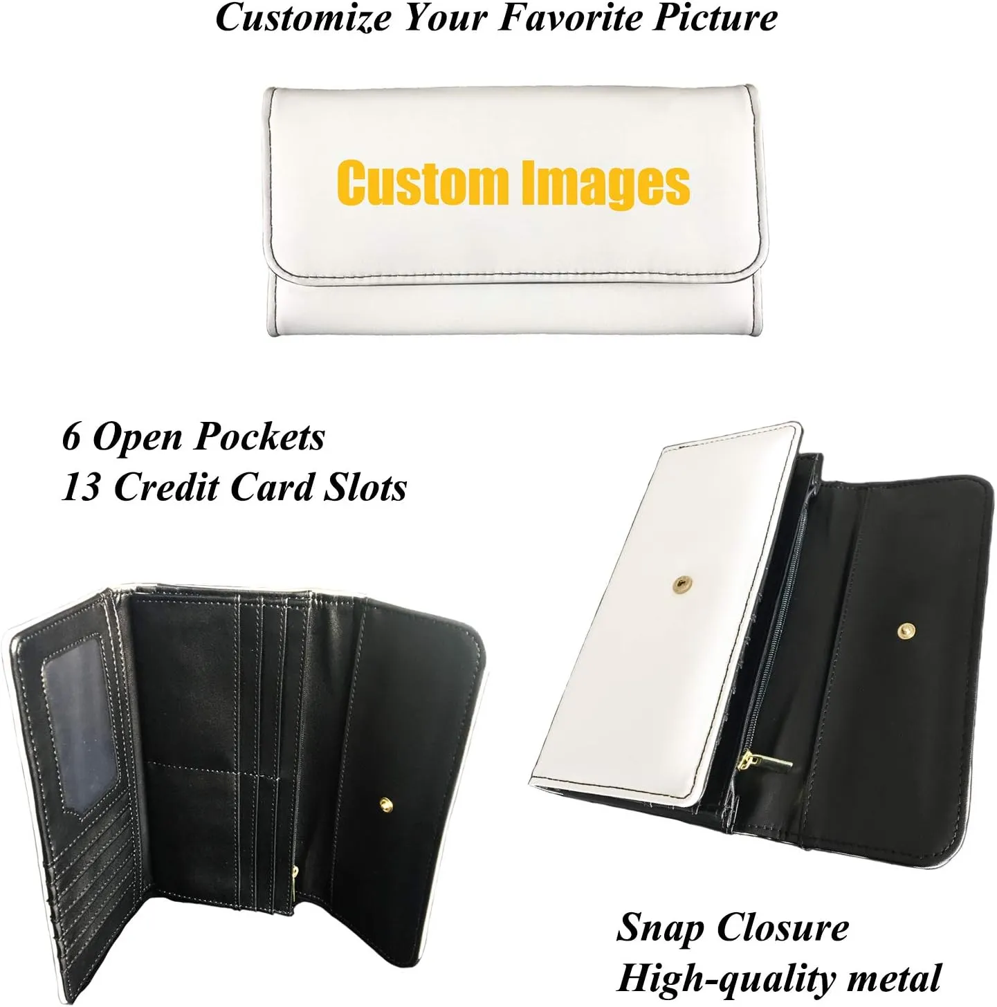 Binienty Leather Slim Wallet Three Fold Clutch Purses for Women,Tropical Banana Print Card Holder Organizer Trendy Wallet Handbags