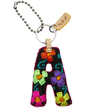 BLACK FELT ALPHABET CHARM "A"