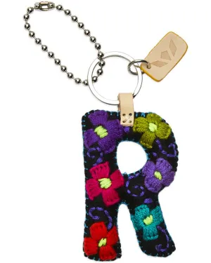 BLACK FELT ALPHABET CHARM "R"