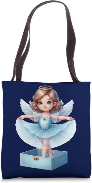 Blue Ballerina Fairy Dance Ballet Lyrical Musical Tote Bag
