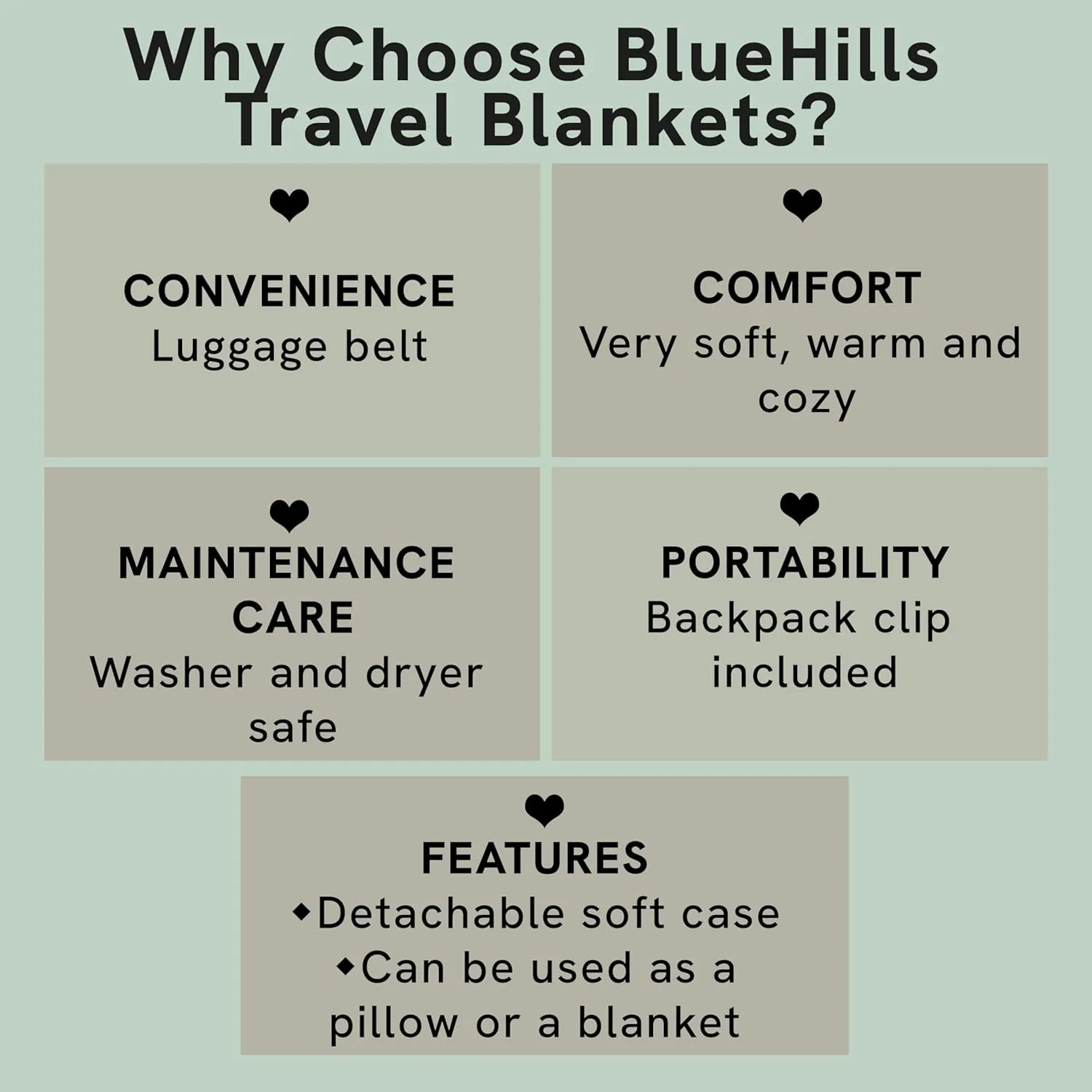 BlueHills Premium Soft Travel Blanket Pillow Airplane Blanket Packed in Soft Bag Pillowcase with Hand Luggage Belt and Backpack Clip, Compact Pack Large Essential for Any Travel (Beige T005)