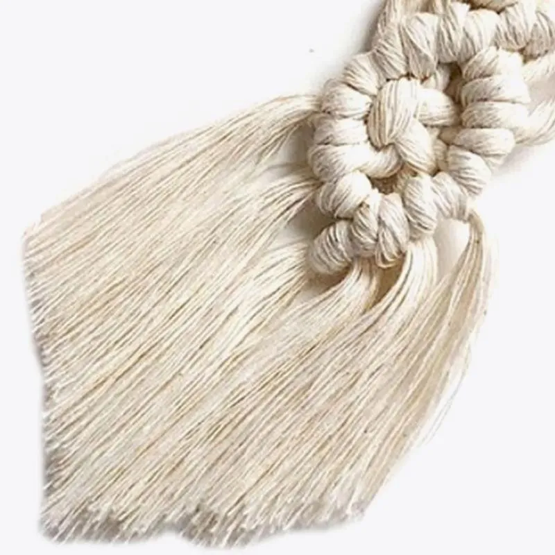 Boho Macrame Keychain with Tassel Pendant for Purse Car Phone Bag