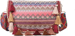 Bucket Bag Niche Design Bohemian Ethnic Style Crossbody Bag Commuter Canvas Shoulder Bag For Women