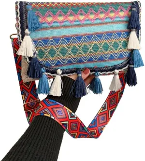 Bucket Bag Niche Design Bohemian Ethnic Style Crossbody Bag Commuter Canvas Shoulder Bag For Women