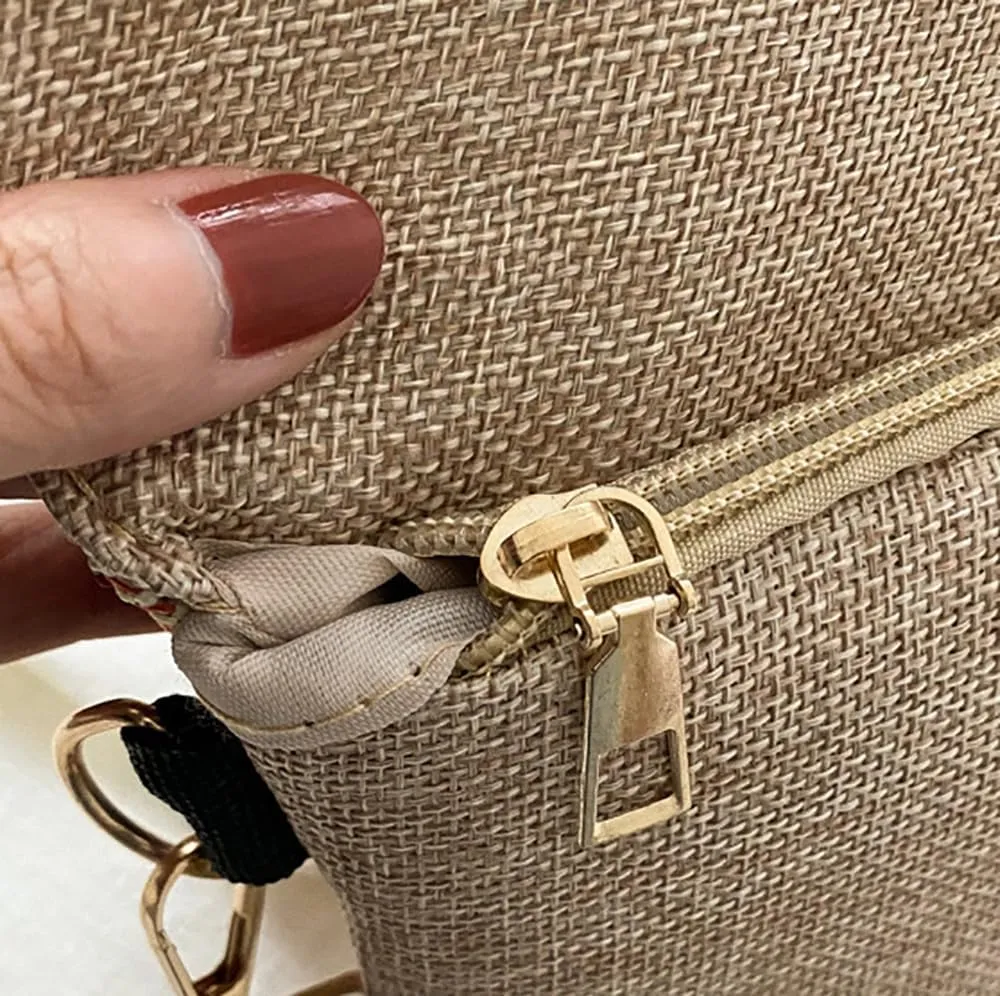 Bucket Bag Niche Design Bohemian Ethnic Style Crossbody Bag Commuter Canvas Shoulder Bag For Women