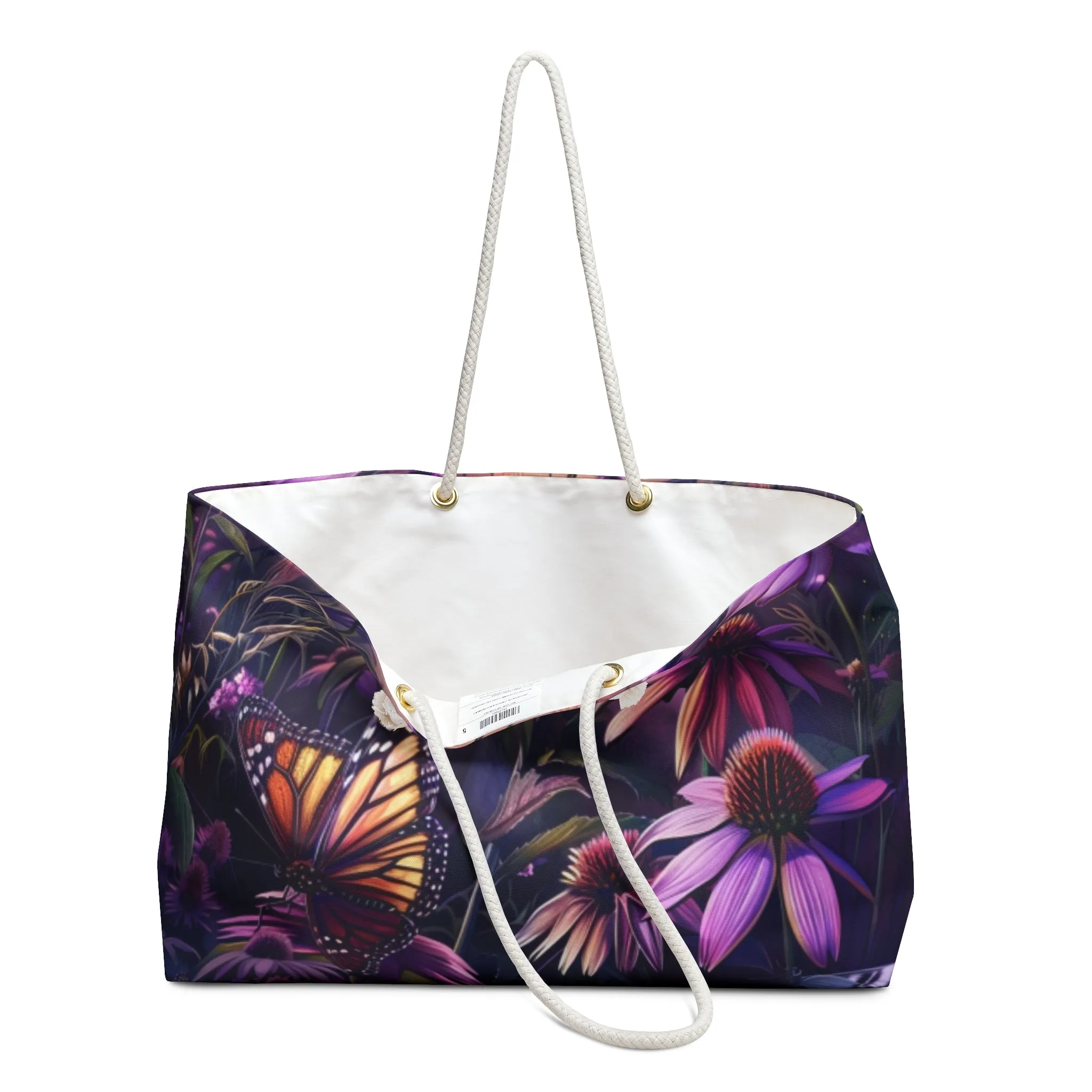 Butterfly Flowers Weekender Bag