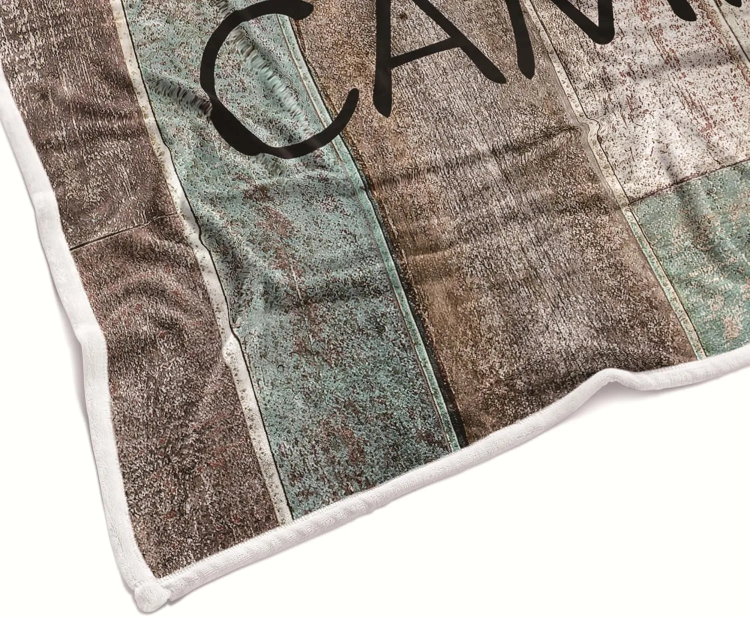 Camping Throw Blanket, Camping Gifts for Camper Outdoor Travel Trailer Blanket, Super Soft Comfy Fleece Flannel Throws Blankets for Couch Bed Sofa Living Room Bedroom Decor Green 50x60 Inch