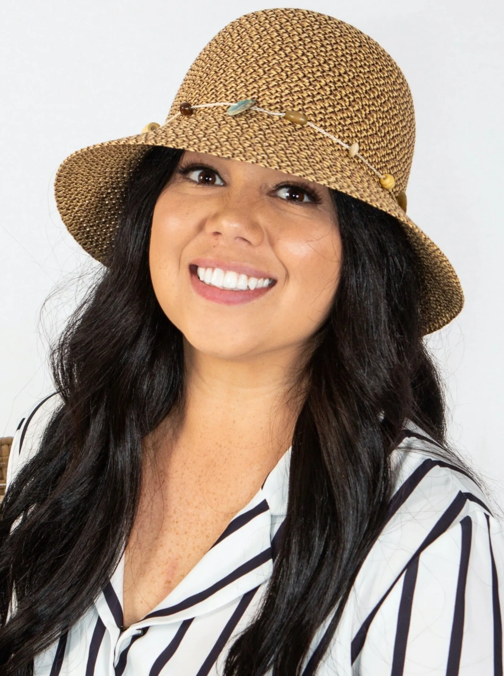 Cancer Council Bohemian Bucket Style Hat - Chocolate Fleck