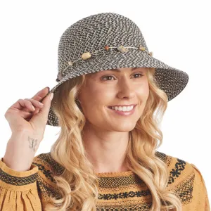CANCER COUNCIL SUN-SAFE HATS - RL30 BOHEMIAN BUCKET HAT (M/L) CHARCOAL