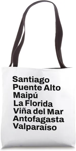 Chile Cities and Towns Travel Tote Bag