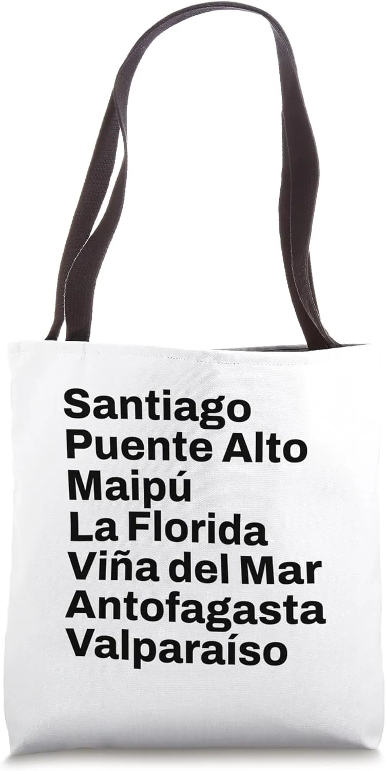 Chile Cities and Towns Travel Tote Bag