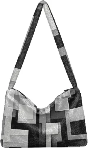 Christmas Symbols Plush Bag, Shoulder Bags with Zipper, Shoulder Bag for Woman