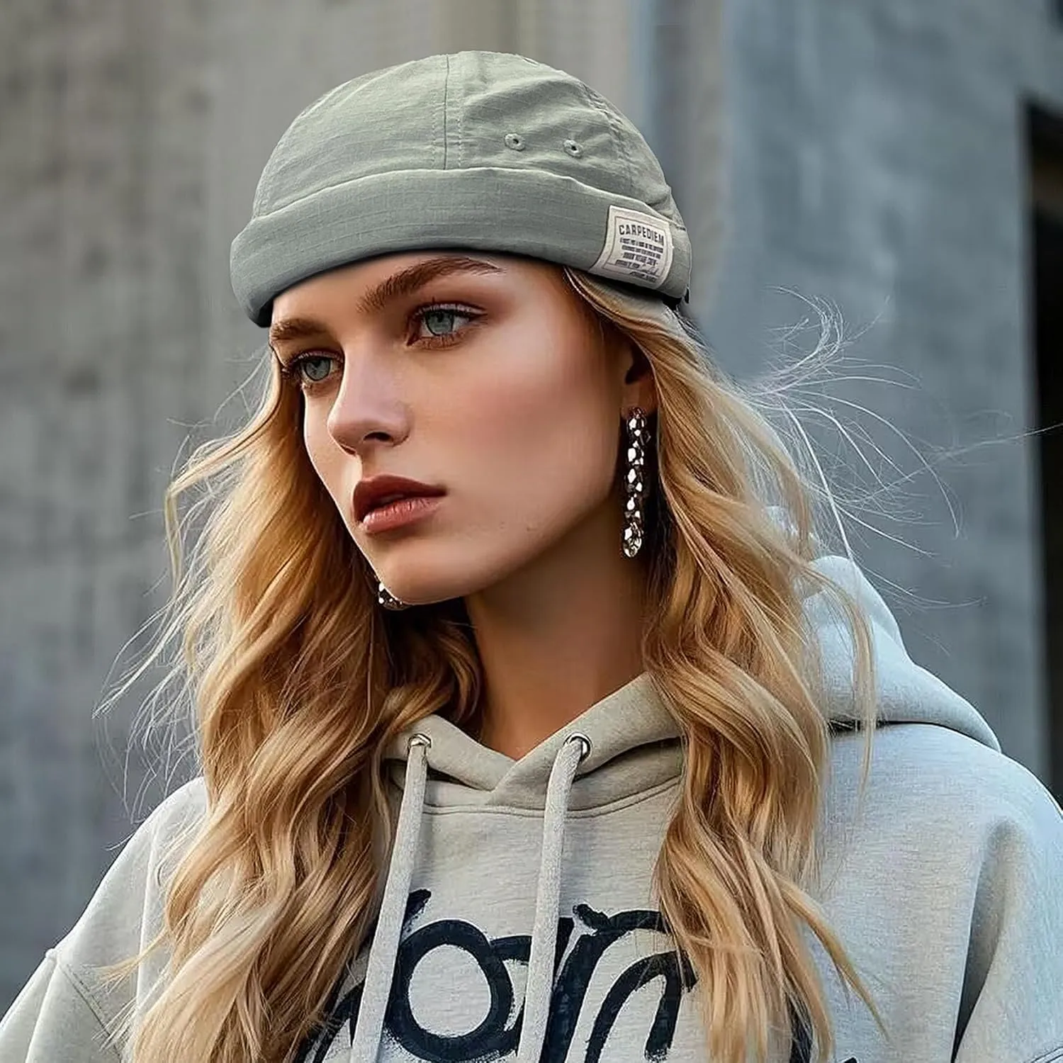 CLAPE Cotton Brimless Hat Fisherman No Visor Skull Beanie Docker Leon Harbour Hat Roll-up Edge Hip hop Hats