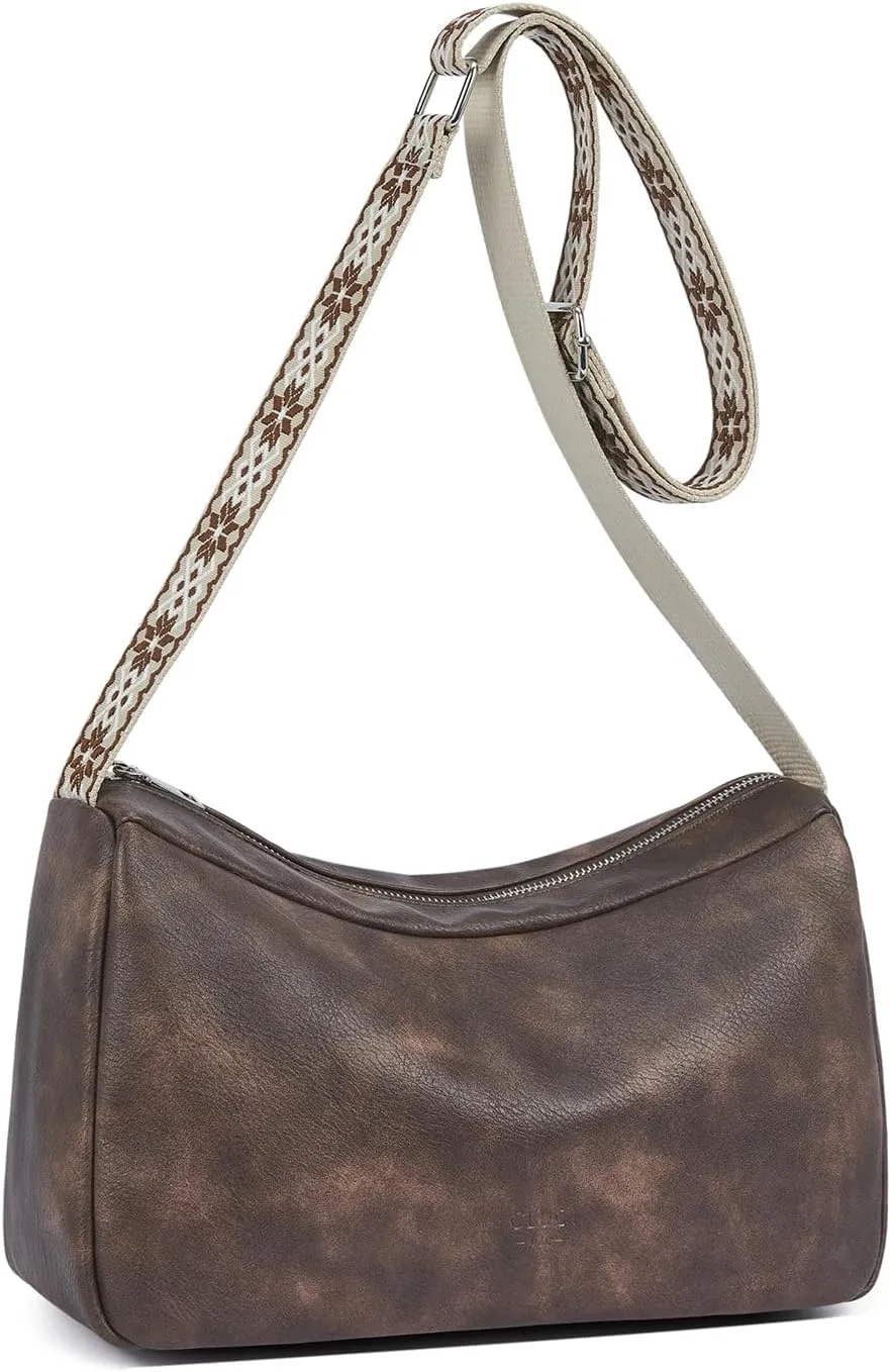 CLUCI Cross Body Bag for Woman, Soft Vegan Leather Crossbody Purses for Women, Purses for Women Crossbody Bag with 2 Straps