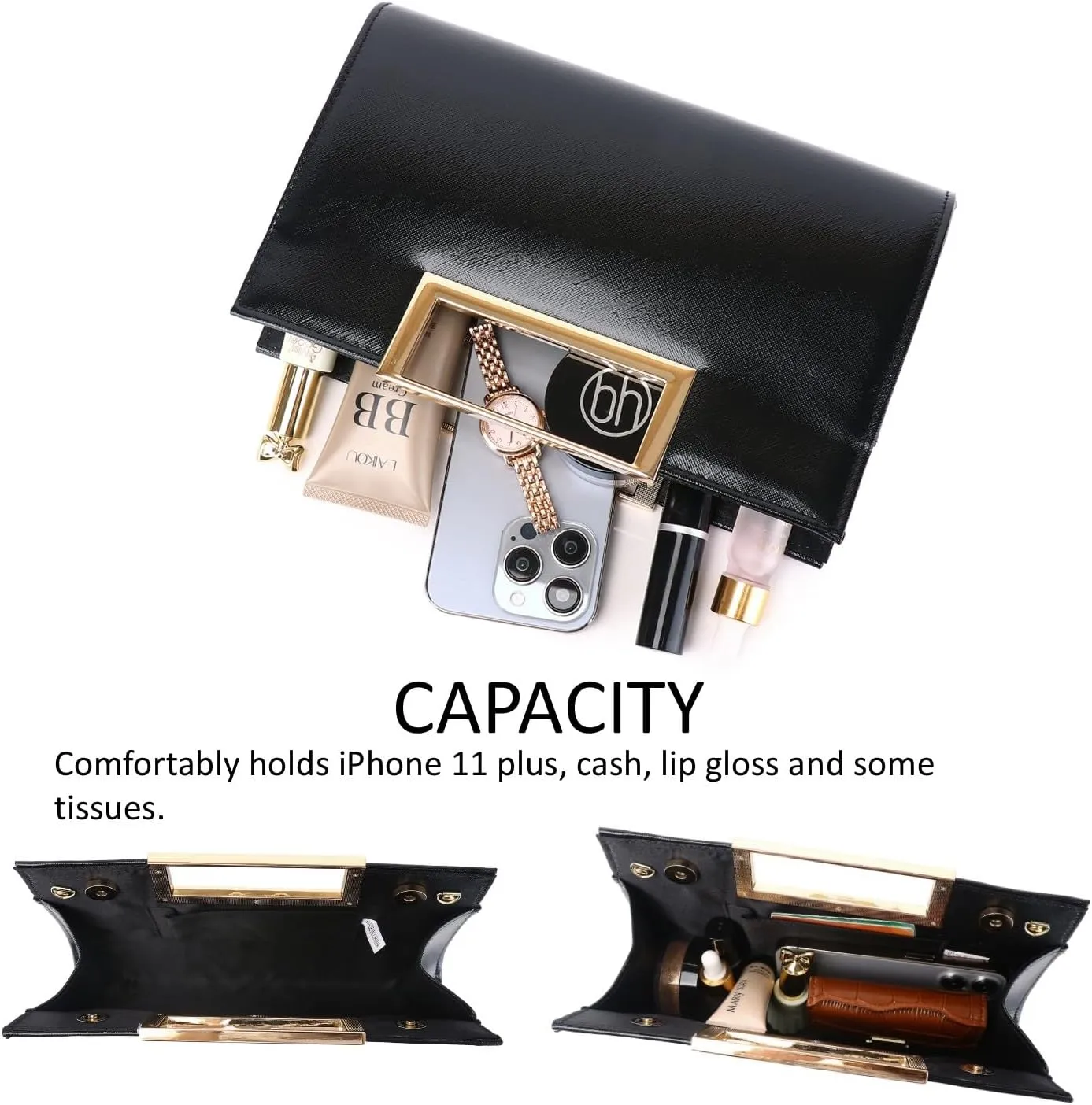 Clutch Purse for Women Fashion PU Leather Evening Bag Elegant Purse for Wedding Party Formal Daily Cocktail