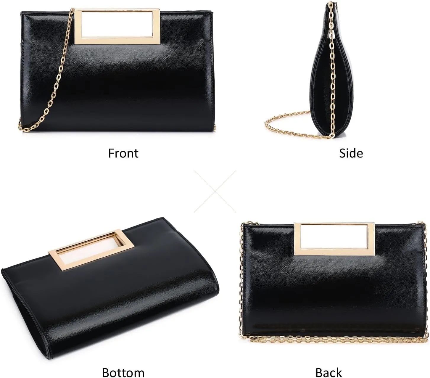 Clutch Purse for Women Fashion PU Leather Evening Bag Elegant Purse for Wedding Party Formal Daily Cocktail