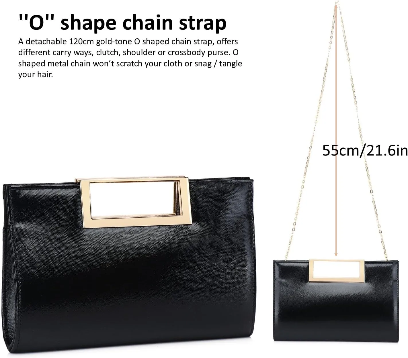 Clutch Purse for Women Fashion PU Leather Evening Bag Elegant Purse for Wedding Party Formal Daily Cocktail
