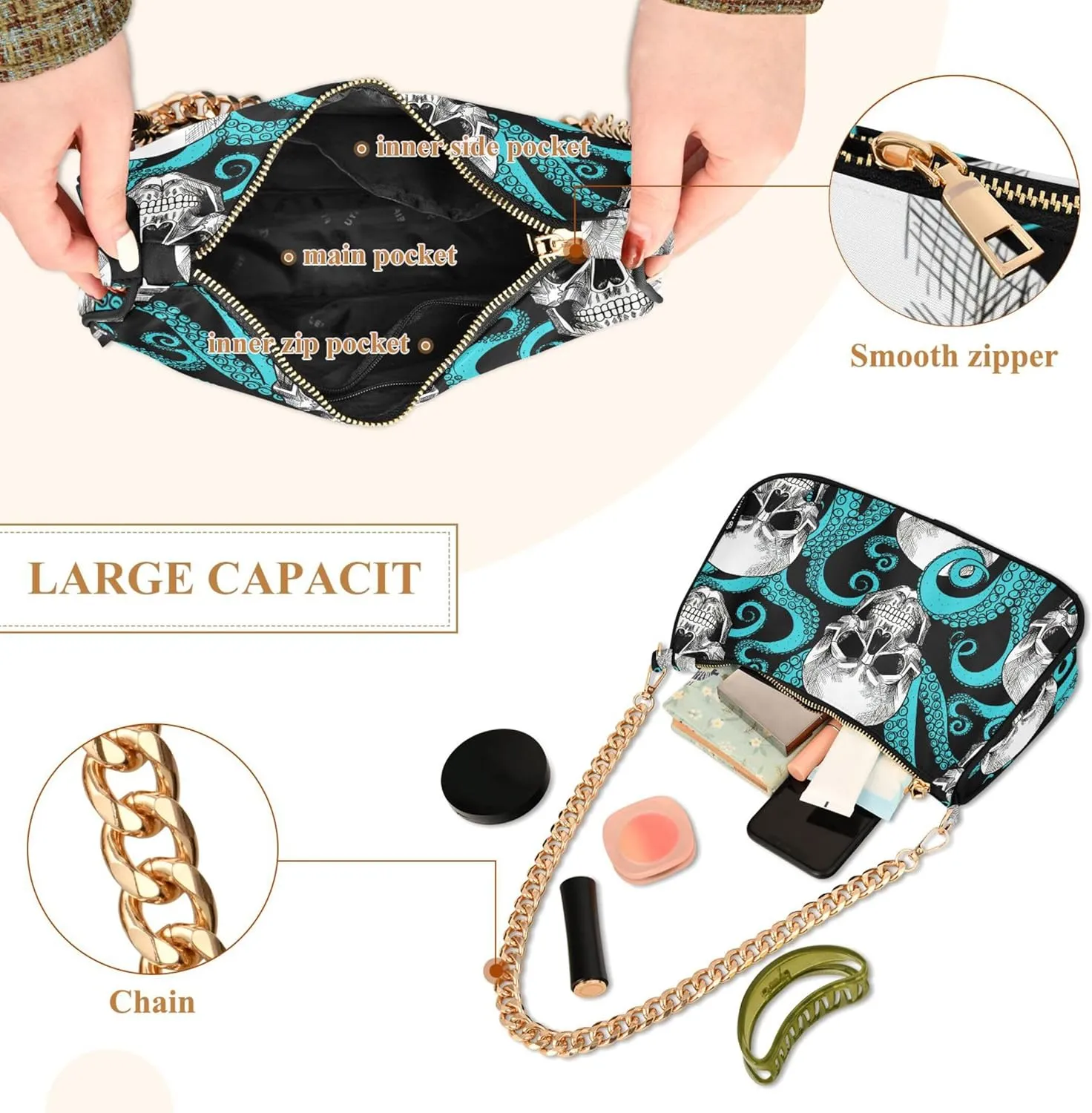 Colorful Mandala Geometry Womens Purse Hobo Party Purse Women Evening Handbag Formal over the Shoulder Purse