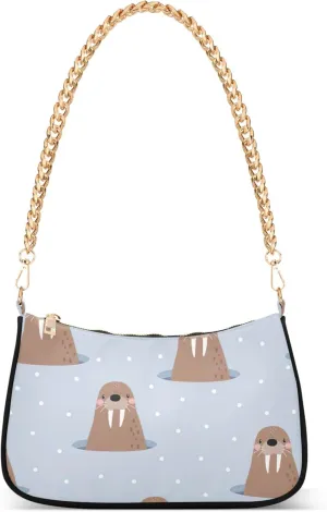 Colorful Seashells Pattern Satchel Purse Hobo Designer Bag Women Handbags Designer Chain Shoulder Handbag