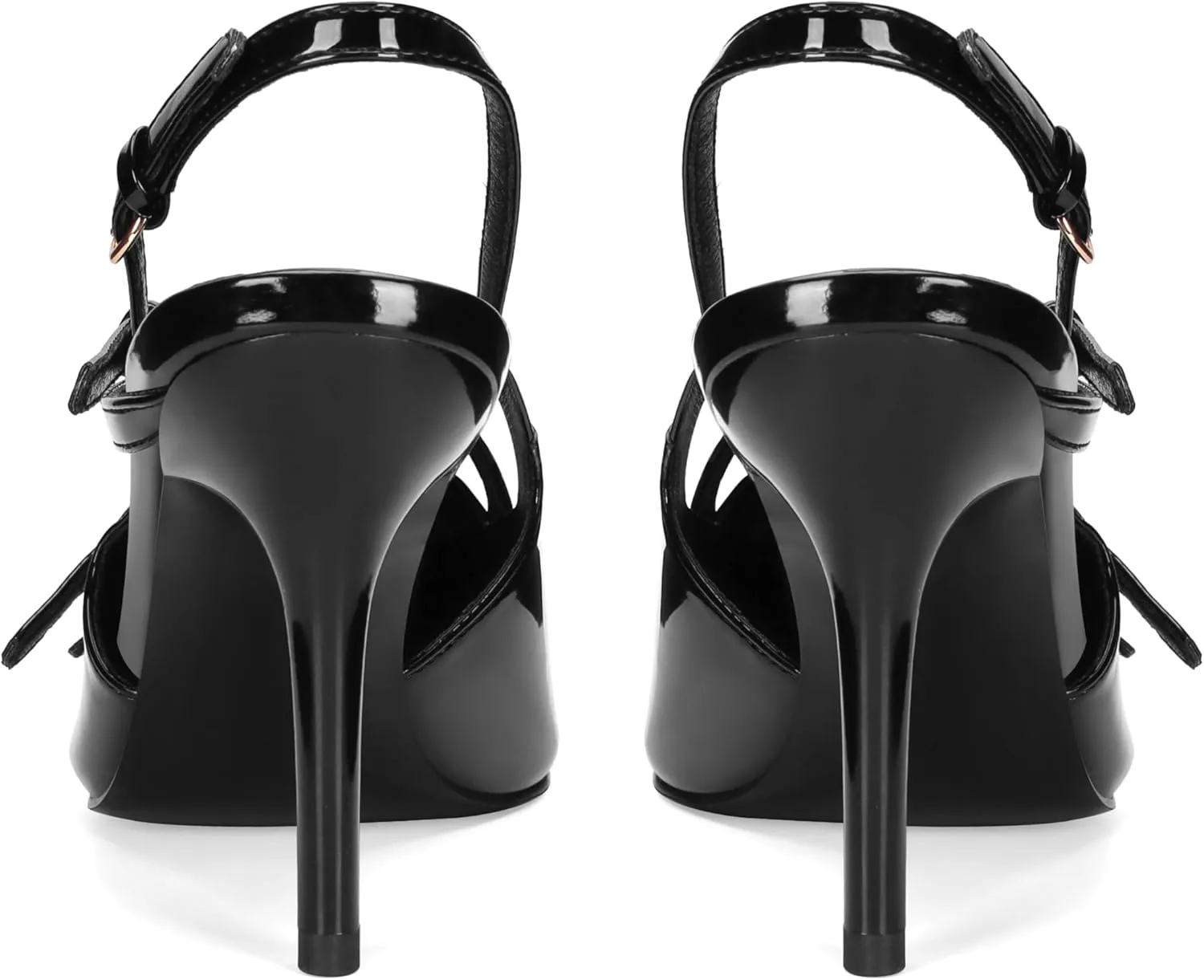 CORNMOOD Slingback Kitten Heels for Women Stiletto Heels Pointed Toe with Buckle Strap Heeled Sandals Pump Shoes Sexy
