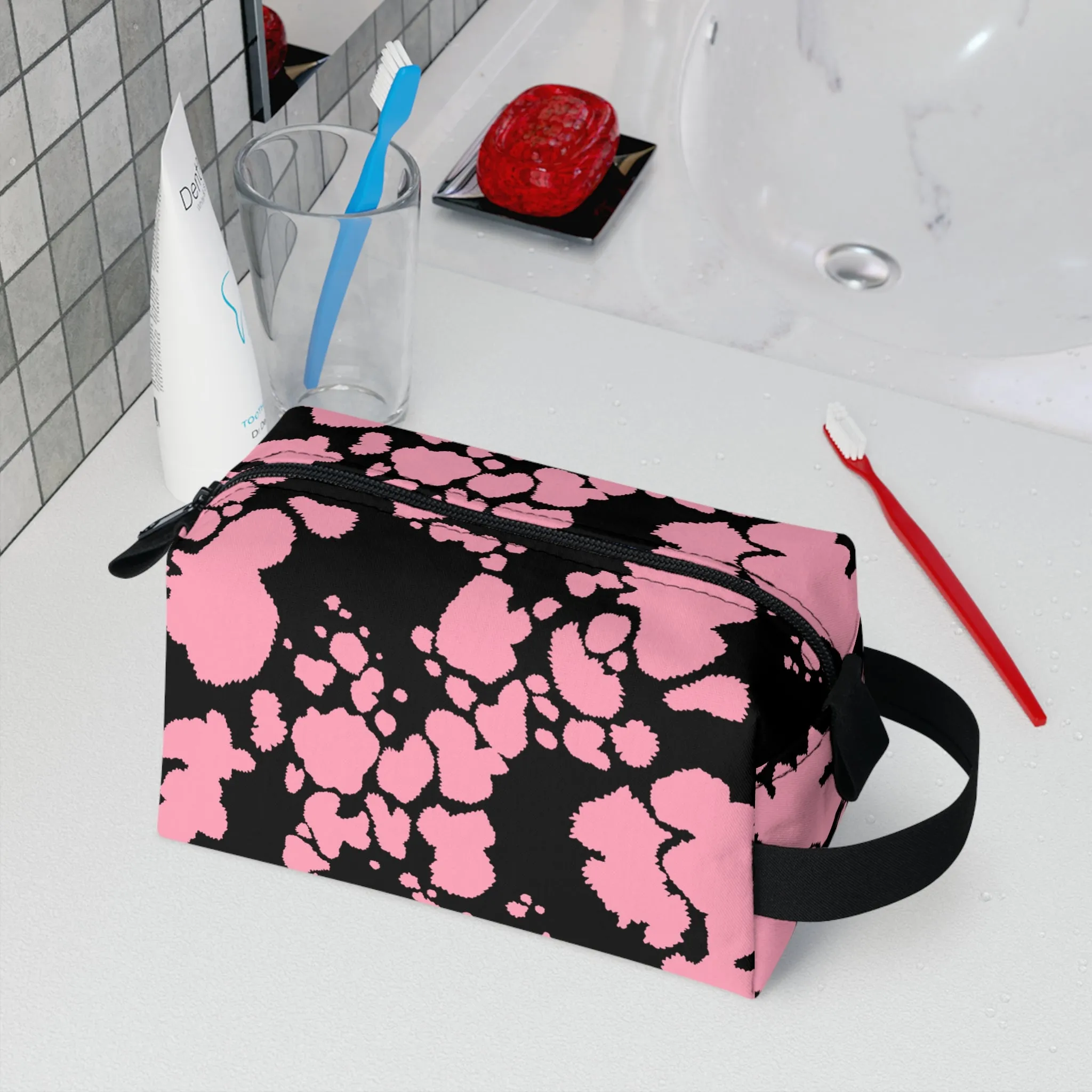 Cowhide Toiletry Bag | Rustic & Water-Resistant Organizer | Perfect for Camping, Travel, College