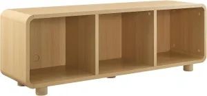 Crosley Furniture Zoe Large Modern Media Console and Record Player Stand with Storage for Vinyl Records, Ash