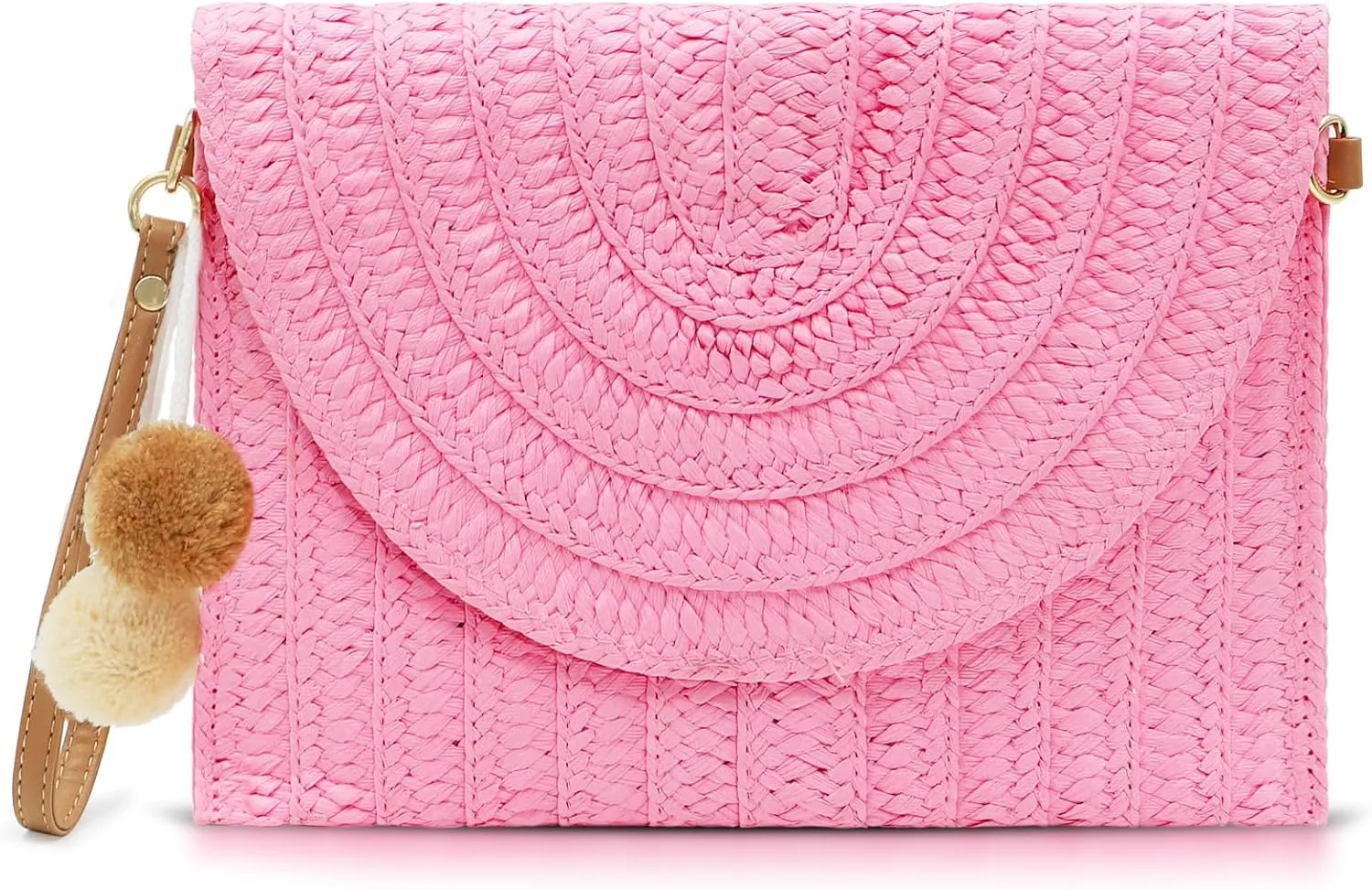 Crossbody Bags for Women, Straw Clutch Purses, Bohemian Handmade Woven Envelope Package