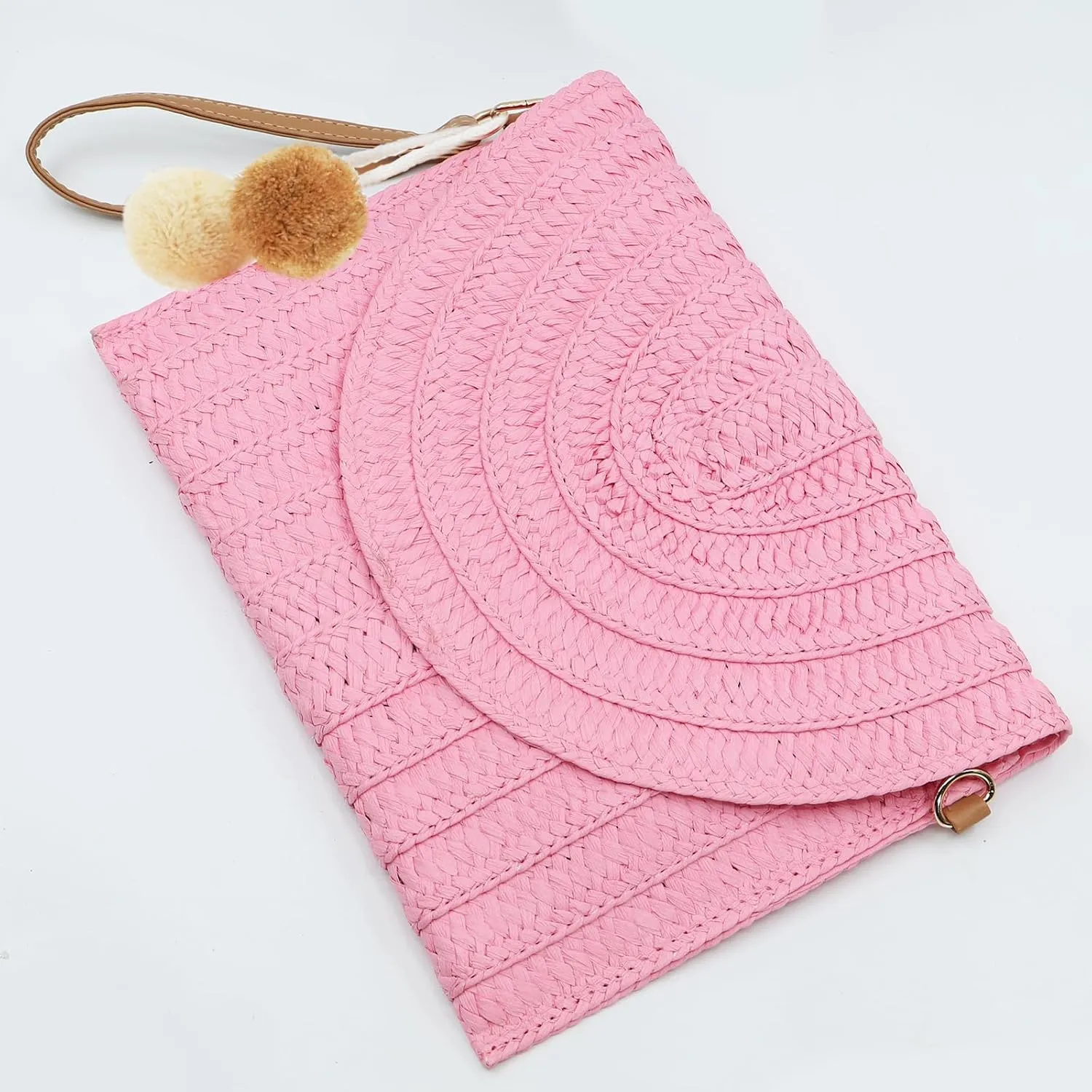 Crossbody Bags for Women, Straw Clutch Purses, Bohemian Handmade Woven Envelope Package