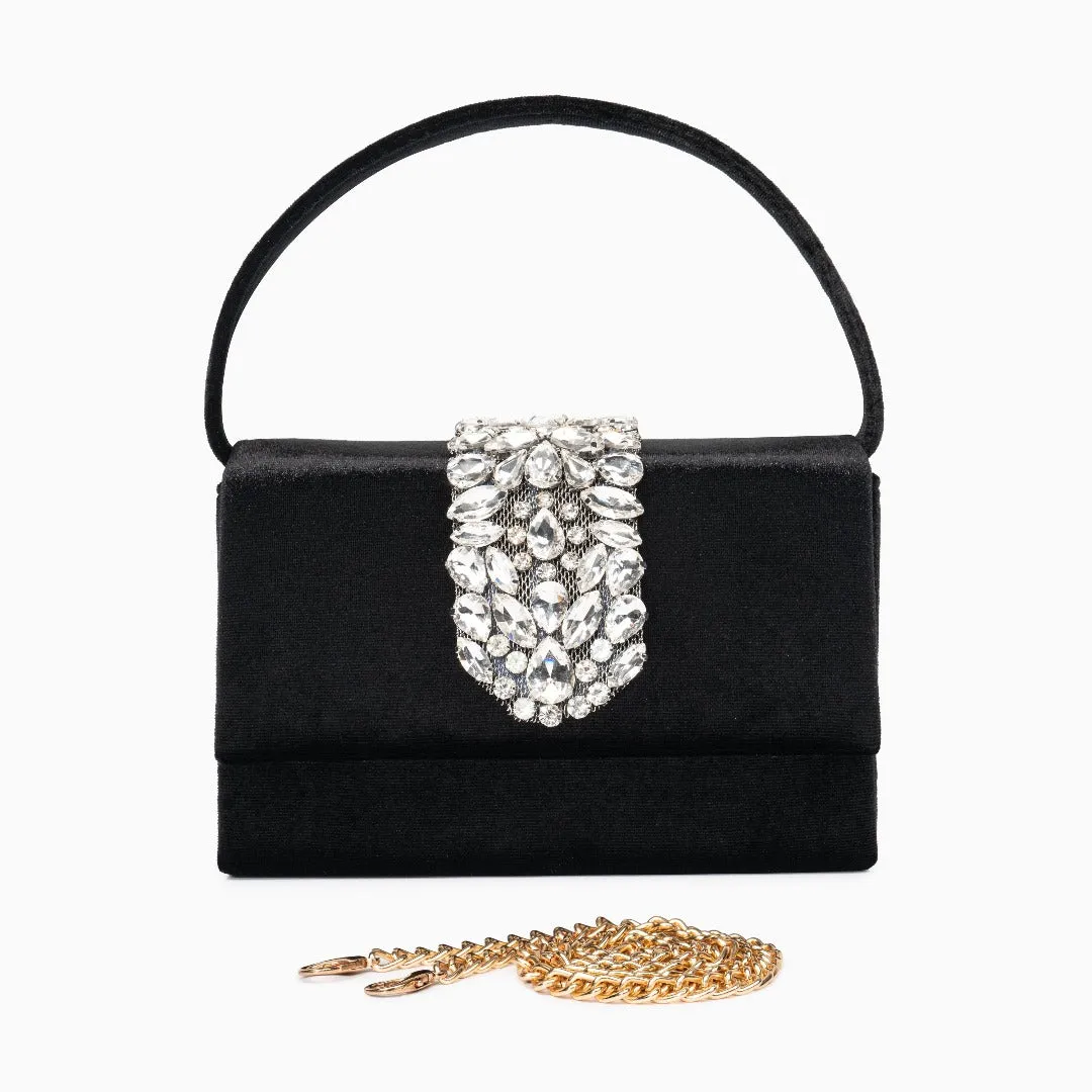 Crystal Encrusted Diamond Handbag