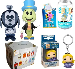 Cup & Saucer Ride Disneyland Resort Attractions Figure Mad Tea Party Theme Park Mini Disneyland Pop! Alice Bundled with Jiminy Cricket Exclusive Soda   Goofy & Blind Bag 5 Items