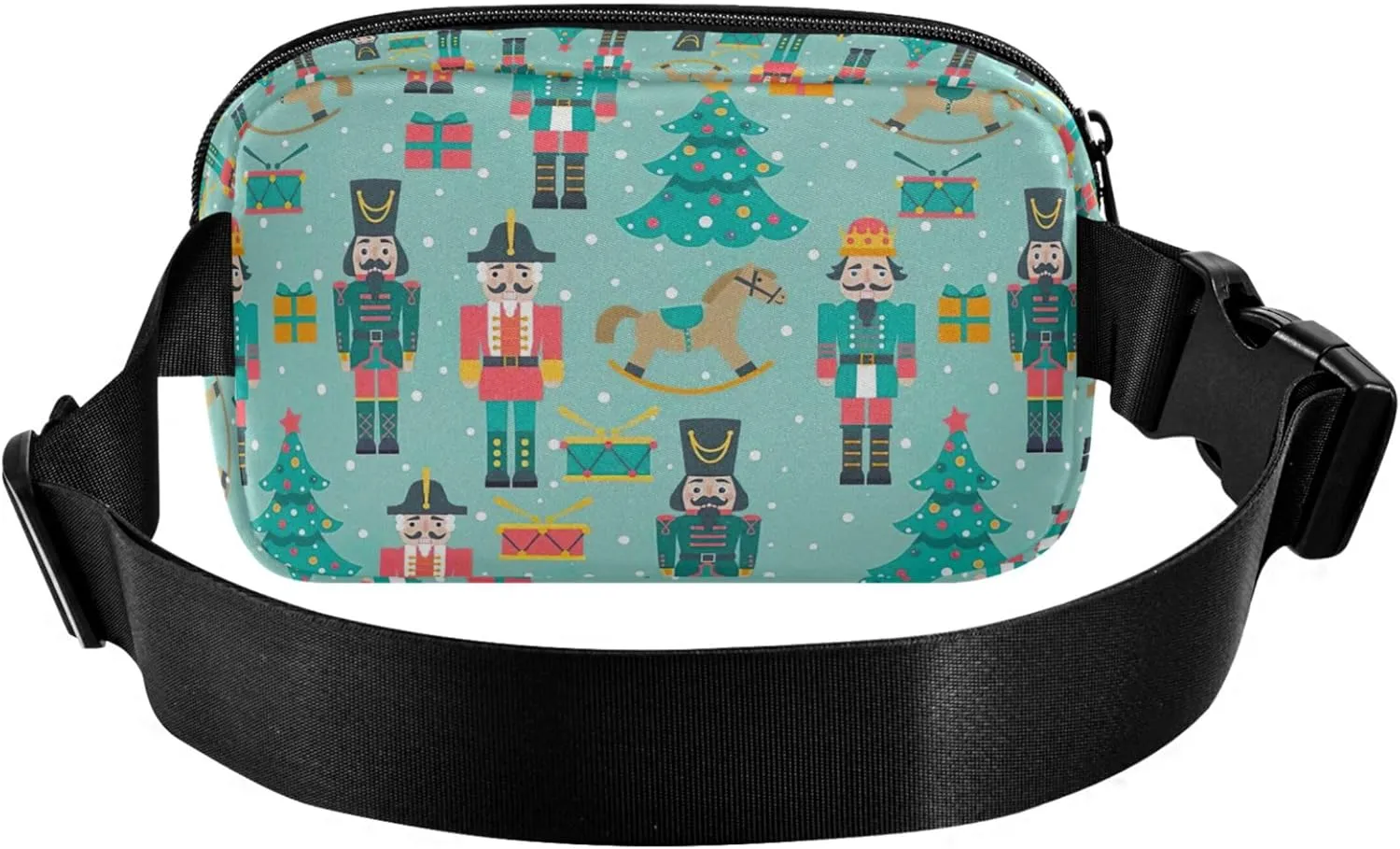 Customized Christmas Tree Nutcracker Women Fanny Pack Belt Bags Hip Pack Waterproof Cartoon Cross Body Waist Purse