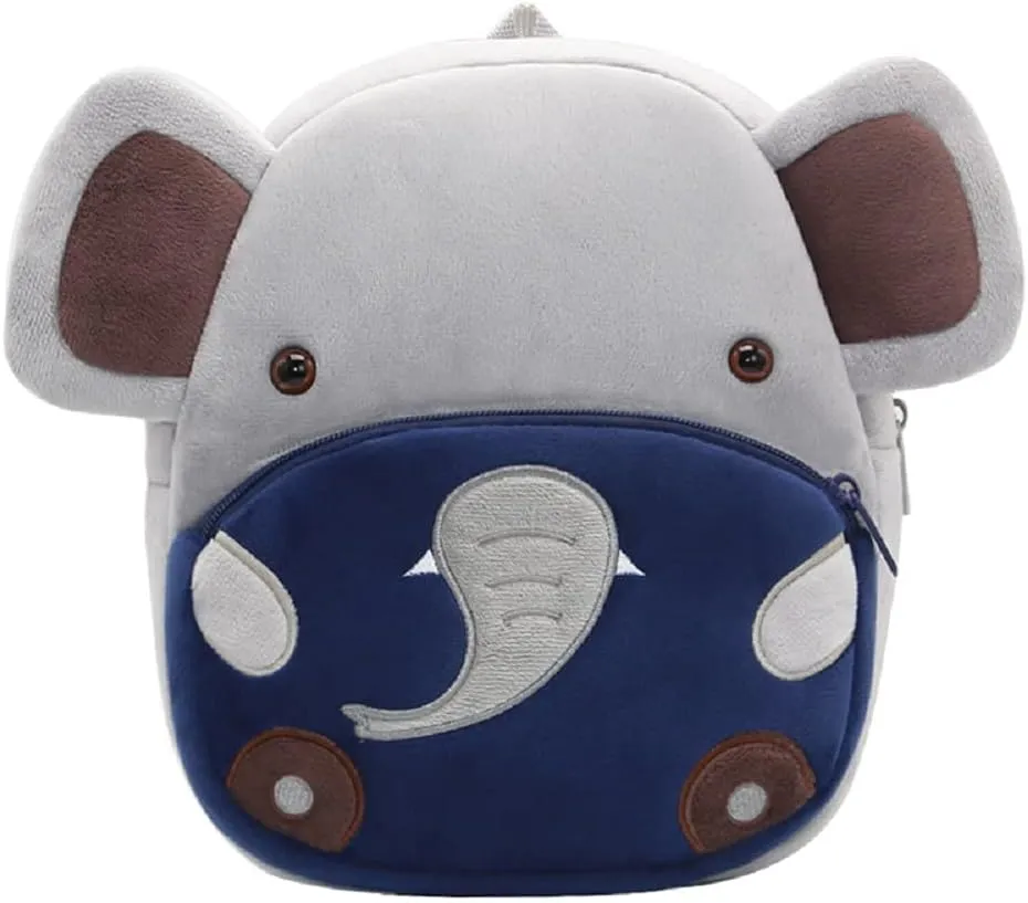 Cute Animal Cartoon Backpack School Bag, for Toddler Children Boys Girls, 3-5 Years Old, for Kindergarten Kids, Children, Unisex (Elephant)…