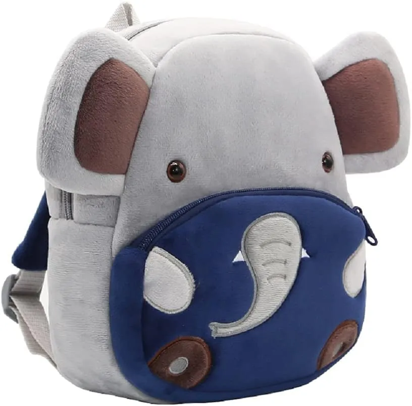 Cute Animal Cartoon Backpack School Bag, for Toddler Children Boys Girls, 3-5 Years Old, for Kindergarten Kids, Children, Unisex (Elephant)…