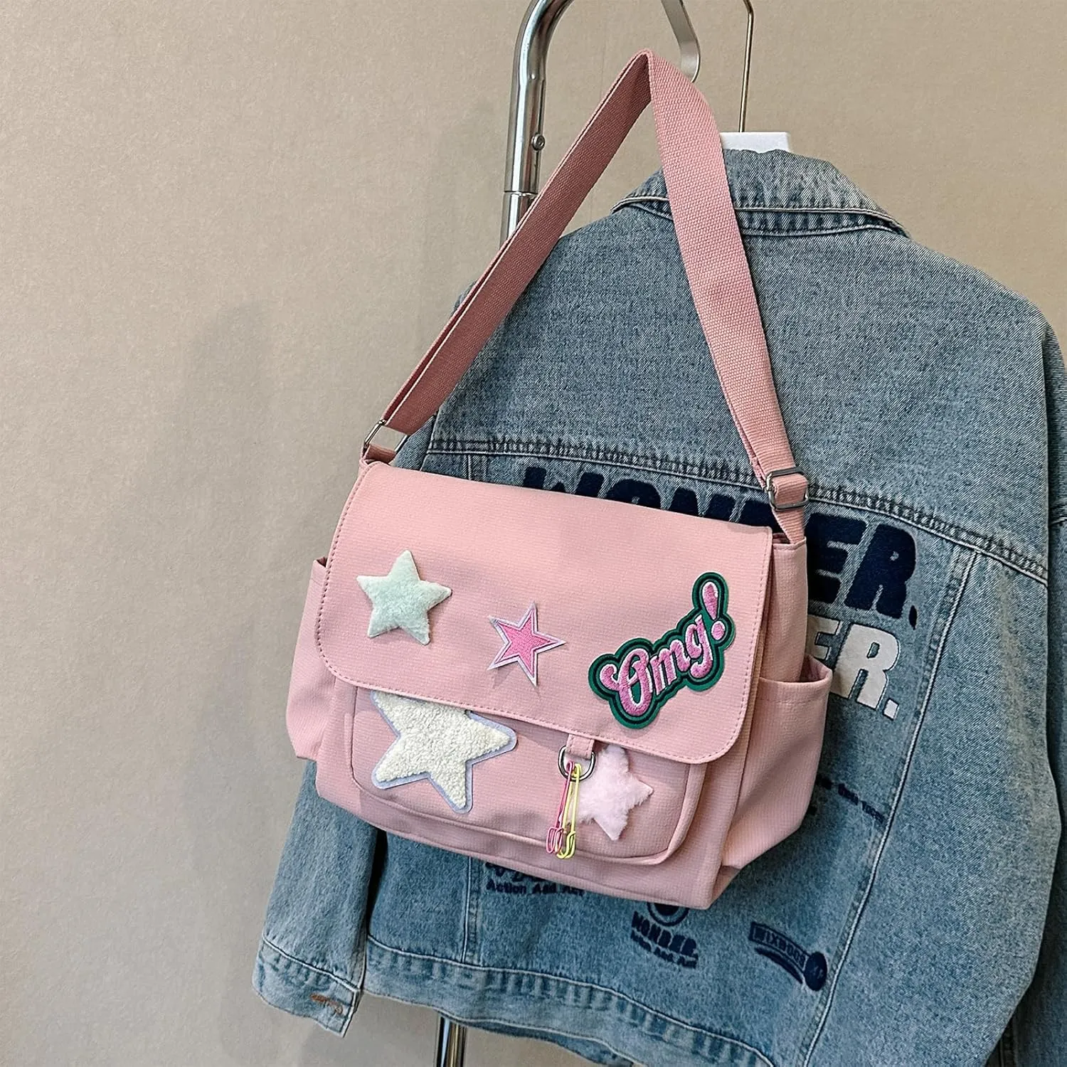 Cute Messenger Bag, Crossbody Bags for Women Kawaii Messenger Bags Purses