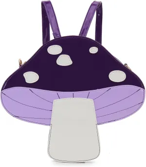 Cute Mushroom Backpack Purse Shoulder Bag for Women Funny Shaped Purses and Handbags Novelty Crossbody Bag
