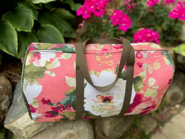 Dallas Duffel - Rose & Olive Duffel Bag - Travel Bag - Overnight Bag - Floral