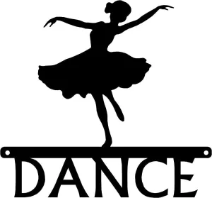 Dance Art Sign - Ballerina Dancer Wall Art with custom name option