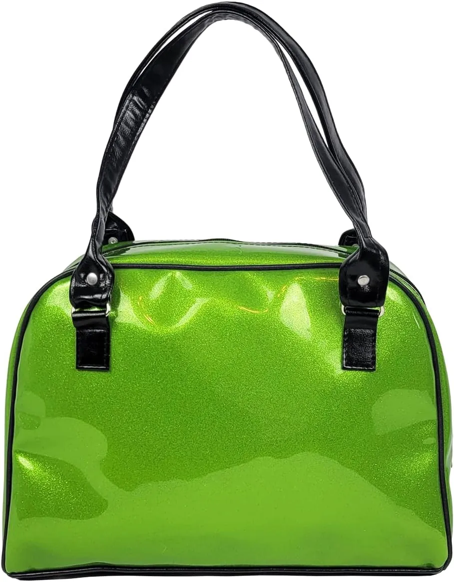 Dazzling, Colorful, Sparkly, Faux Patent Leather, Large, Shiny, Handbag, Travel Bag, Satchel, Fav Tote